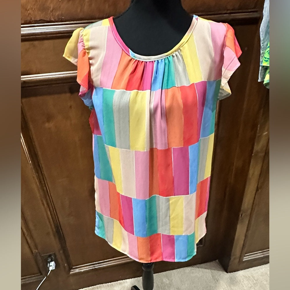 NWOT SIZE M/L Vibrant Striped Women's Blouse