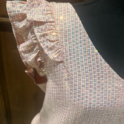 NWOT SIZE M/L Chic Ruffle Sleeve Blouse in Soft Pink