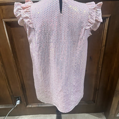 NWOT SIZE M/L Chic Ruffle Sleeve Blouse in Soft Pink