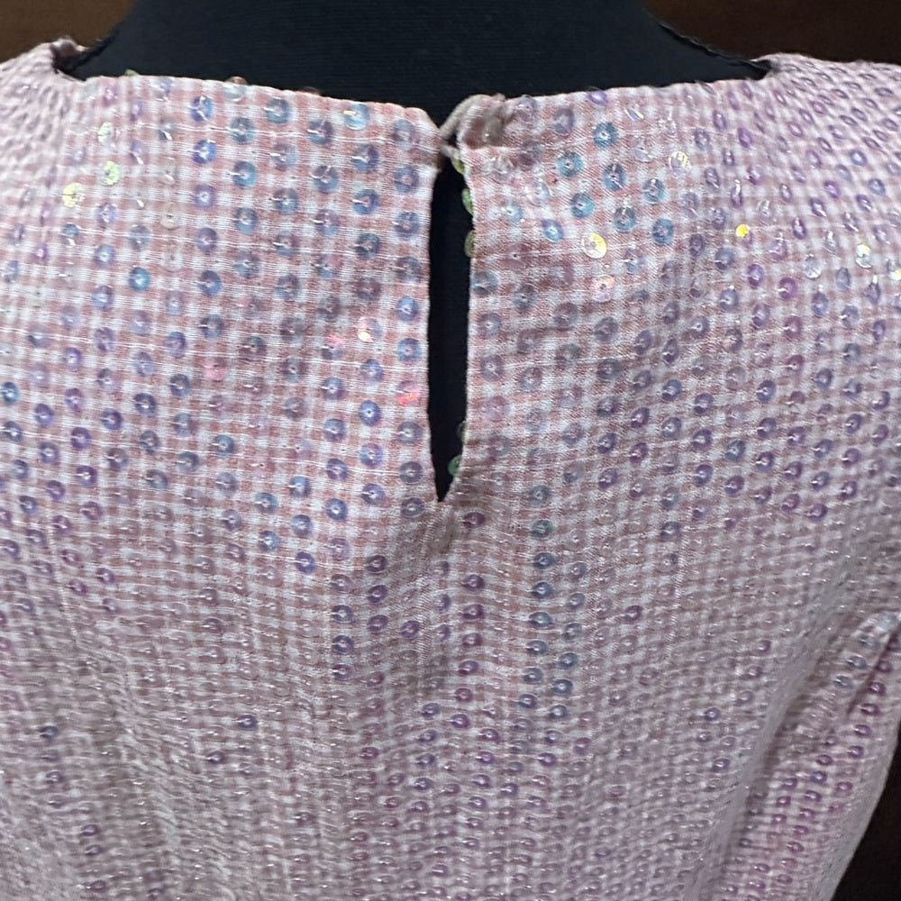 NWOT SIZE M/L Chic Ruffle Sleeve Blouse in Soft Pink