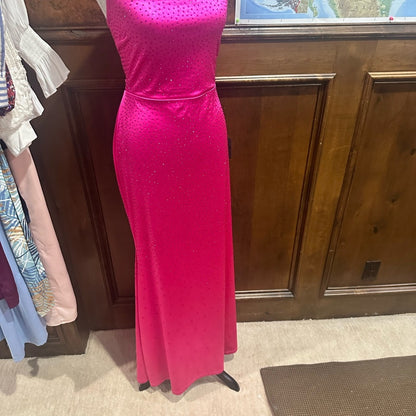 NWT SIZE XL Lulu's Strapless Hot Pink Gown