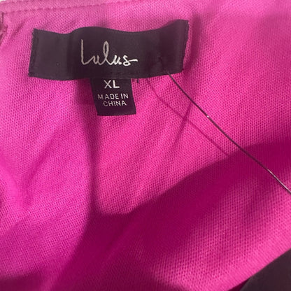 NWT SIZE XL Lulu's Strapless Hot Pink Gown
