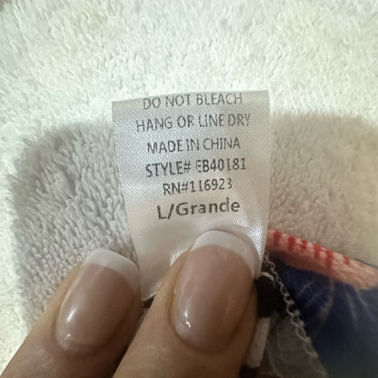 NWT SIZE L Easel Floral Print Romper - White, Red, Blue, Green