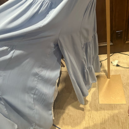 NWT SIZE L Elegant Sky Blue Ruffled Jumpsuit