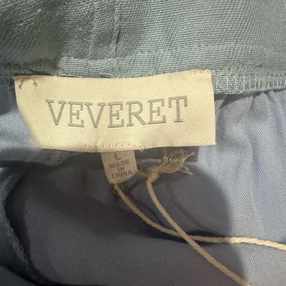 NWT SIZE L Elegant Sky Blue Ruffled Jumpsuit