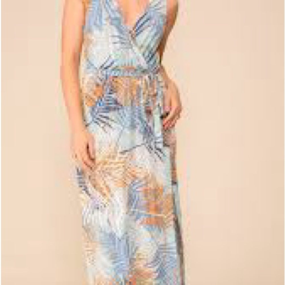 NWT SIZE L Timing Tropical Blue and Orange Swim Cover-Up