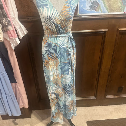 NWT SIZE L Timing Tropical Blue and Orange Swim Cover-Up