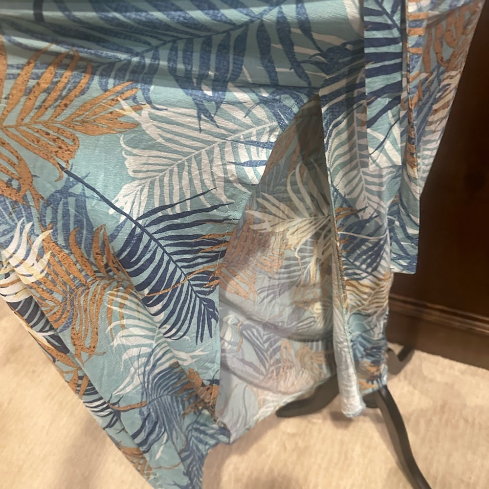 NWT SIZE L Timing Tropical Blue and Orange Swim Cover-Up