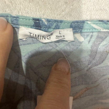 NWT SIZE L Timing Tropical Blue and Orange Swim Cover-Up