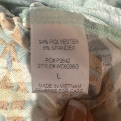 NWT SIZE L Timing Tropical Blue and Orange Swim Cover-Up