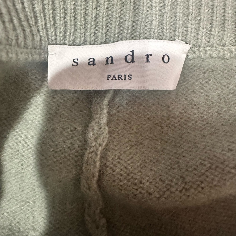 NWT SIZE XL/42 Sandro Mint High Waist Knit Shorts