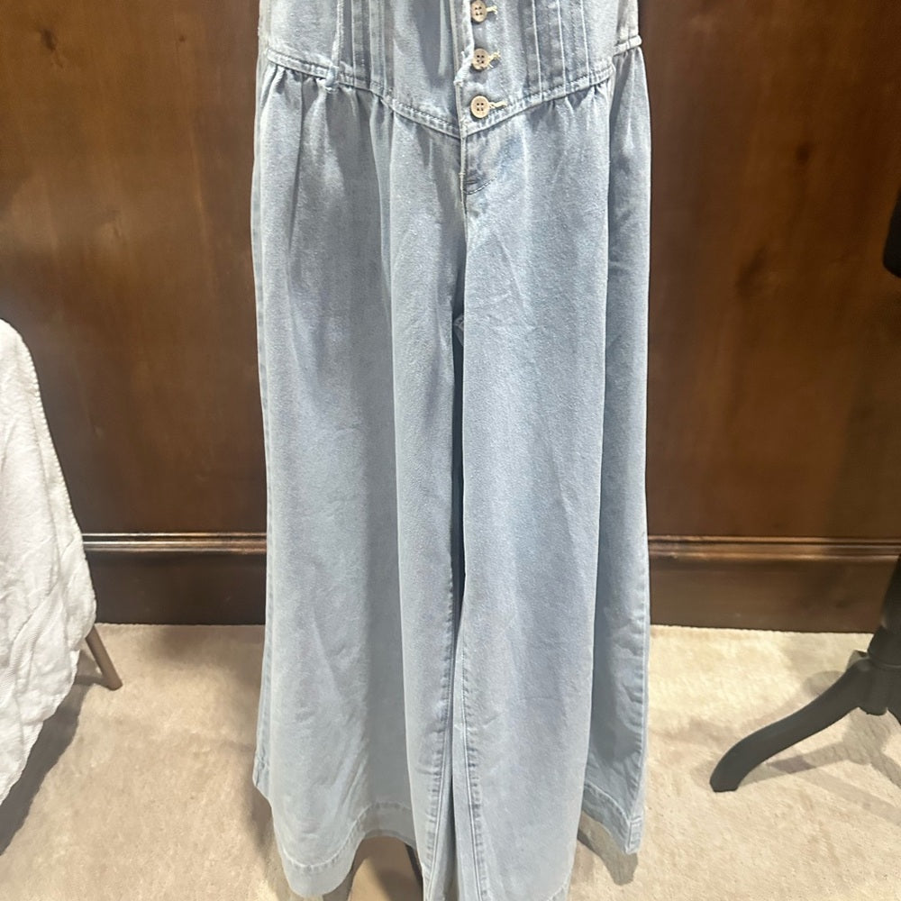 NWT SIZE XL So Me Sky Blue Wide-Leg Jeans