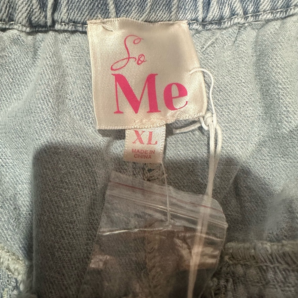 NWT SIZE XL So Me Sky Blue Wide-Leg Jeans