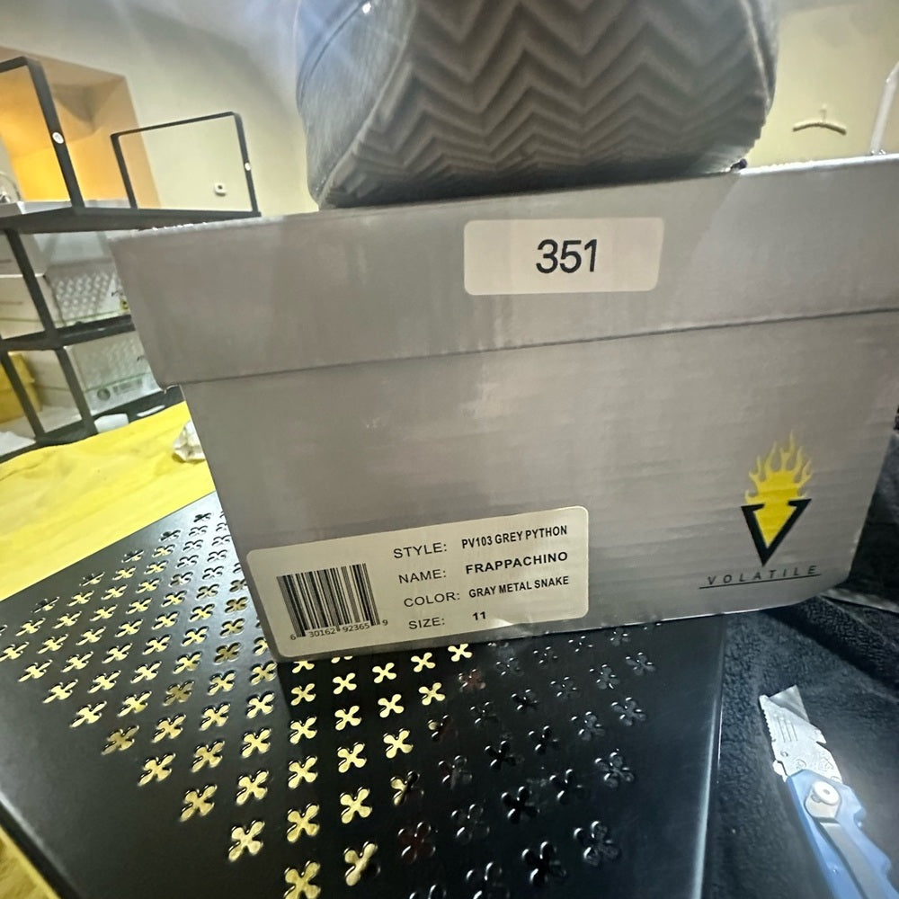 351. NEW SIZE 11 Volatile Silver and Gray Platform Flip-Flops