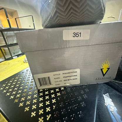 351. NEW SIZE 11 Volatile Silver and Gray Platform Flip-Flops