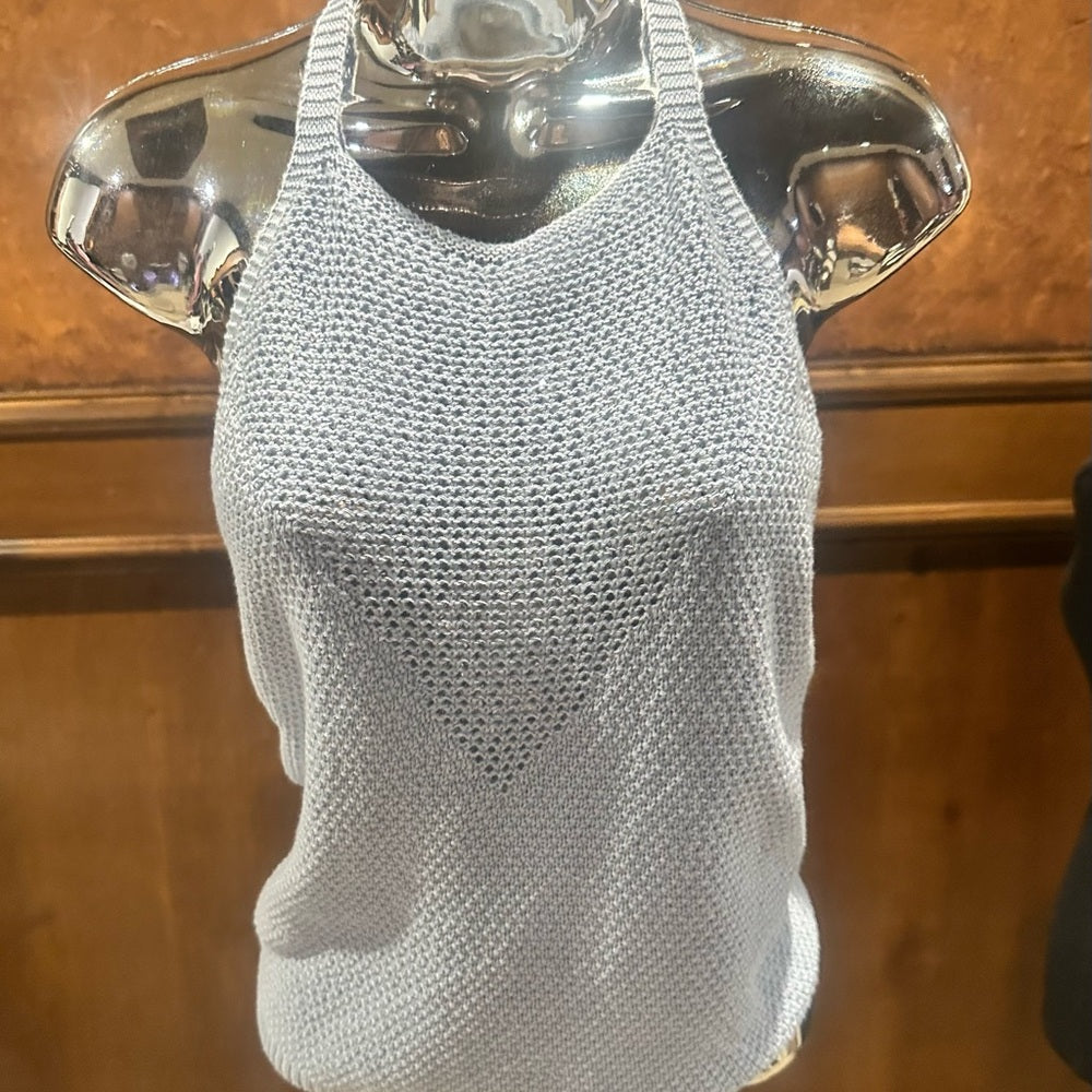 NWT SIZE M 525 America Silver Knit Tank Top