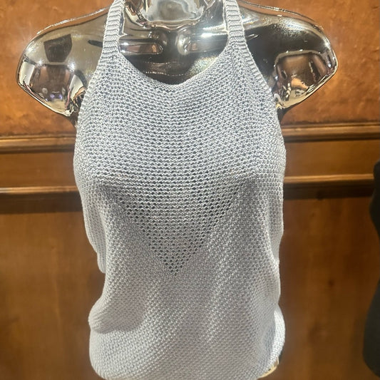 NWT SIZE M 525 America Silver Knit Tank Top
