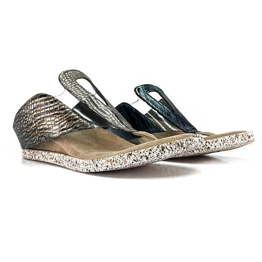 NEW SIZE 10 Elegant Metallic Women's REVERSIBLE Sandals