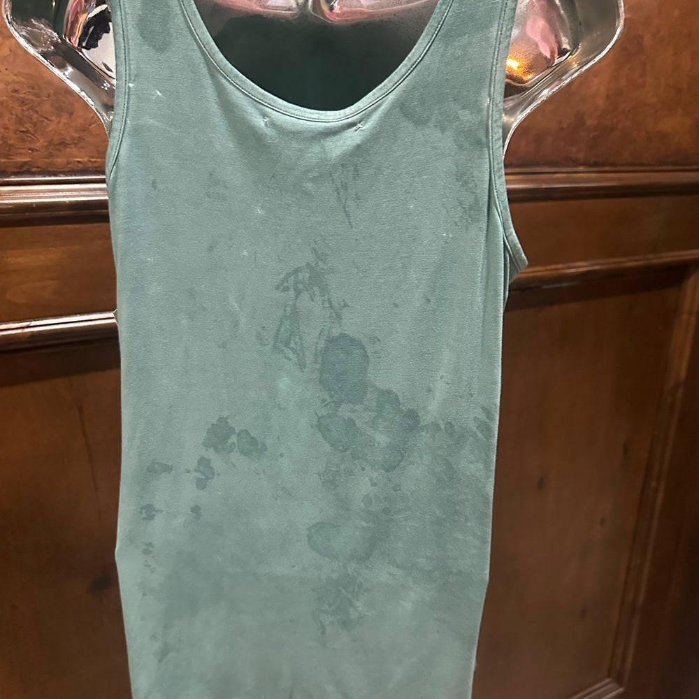 NWT SIZE S/M Love Embroidered Tank Top in Sage