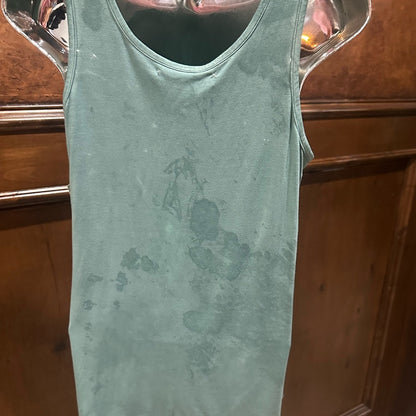 NWT SIZE S/M Love Embroidered Tank Top in Sage