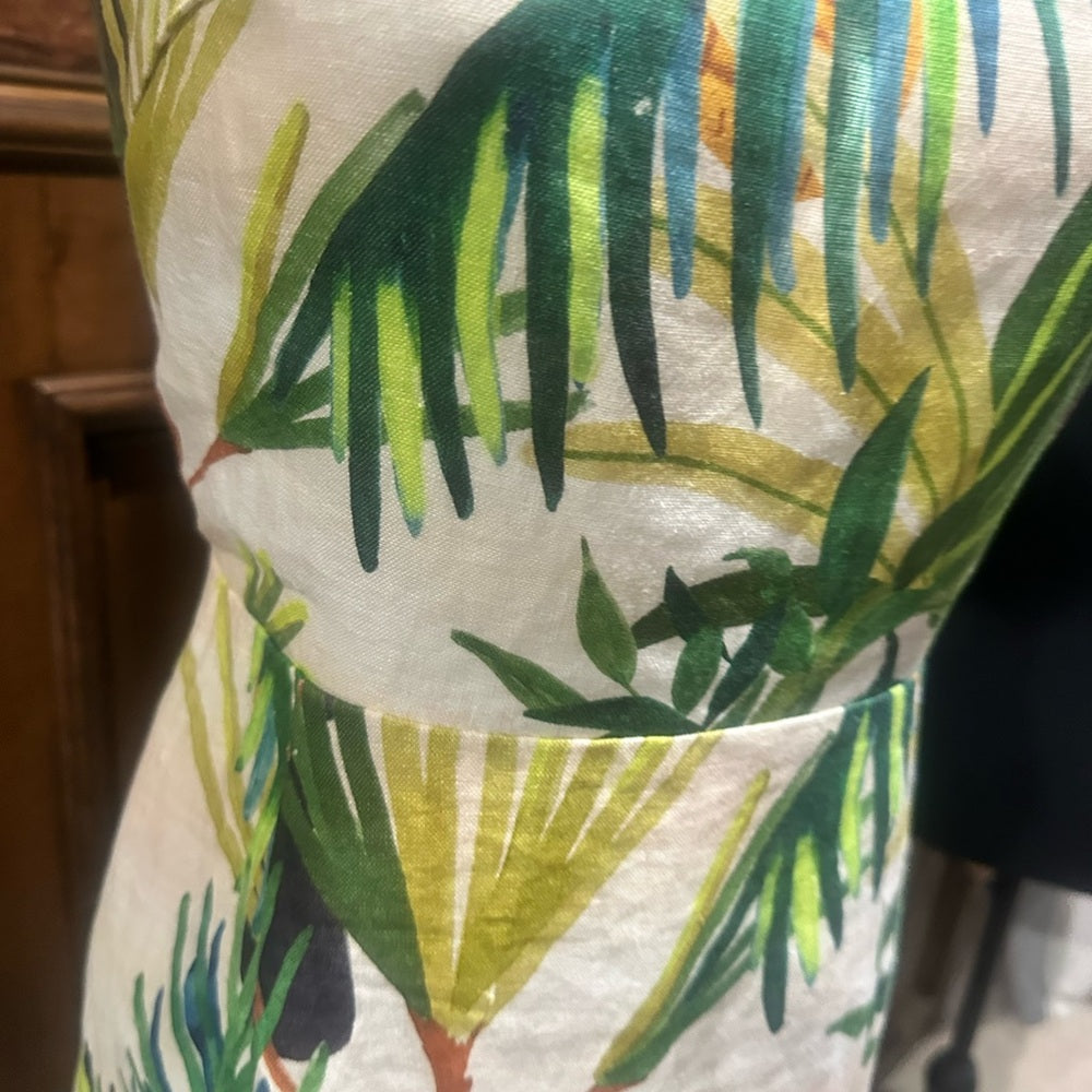 NWT SIZE S FARM Rio Tropical Leaf Print Mini Dress