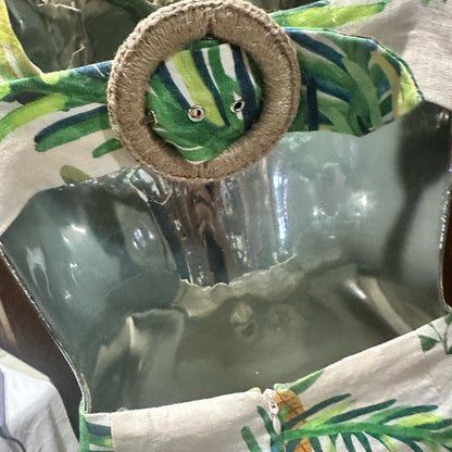 NWT SIZE S FARM Rio Tropical Leaf Print Mini Dress