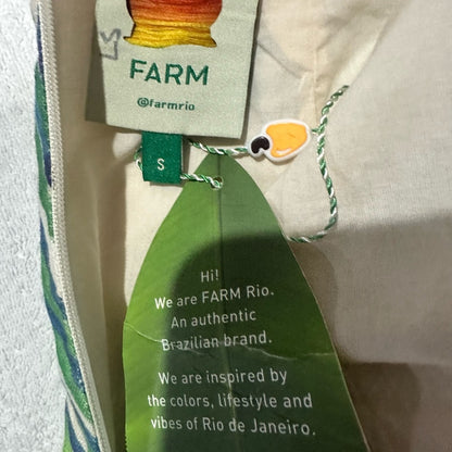 NWT SIZE S FARM Rio Tropical Leaf Print Mini Dress