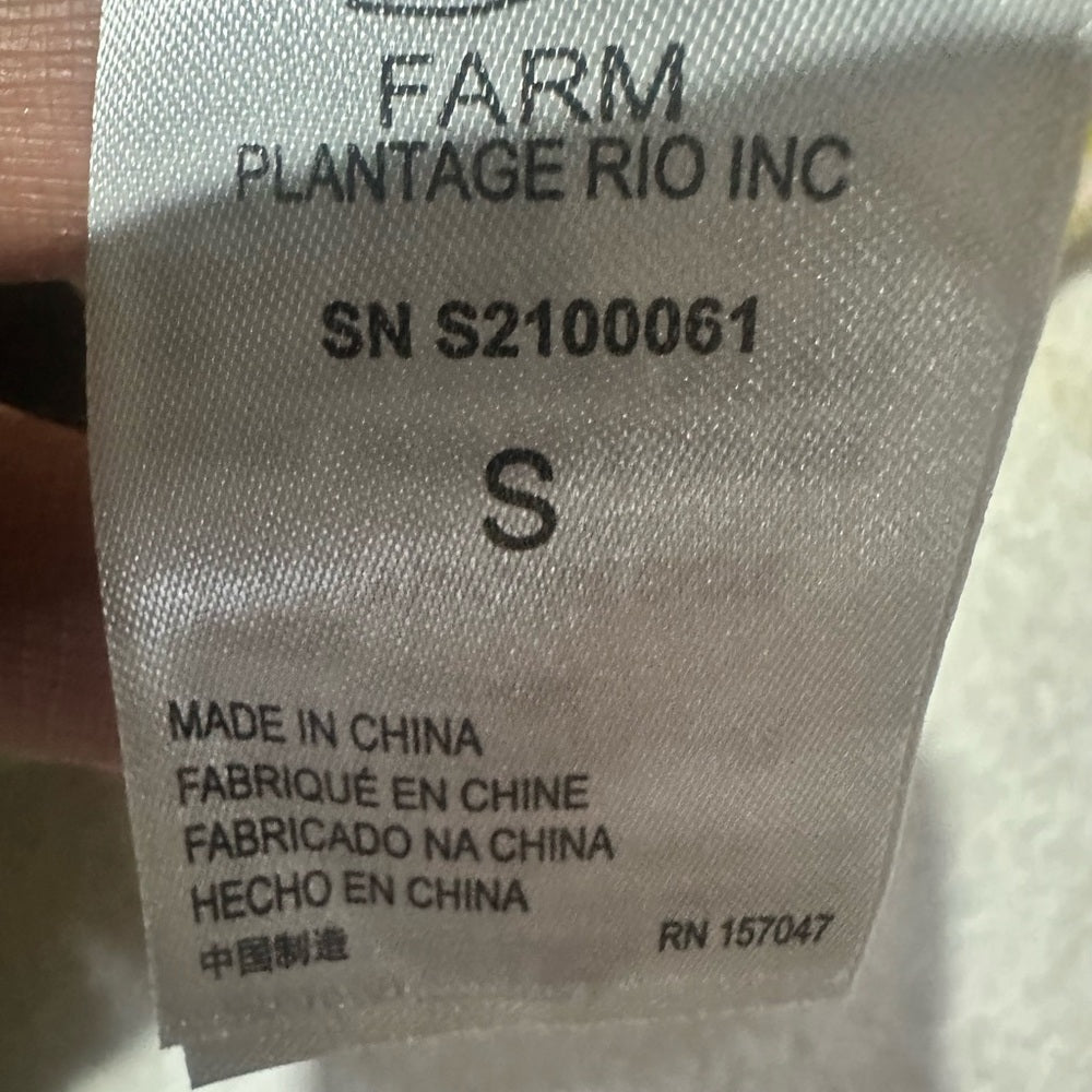 NWT SIZE S FARM Rio Tropical Leaf Print Mini Dress