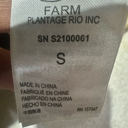 NWT SIZE S FARM Rio Tropical Leaf Print Mini Dress