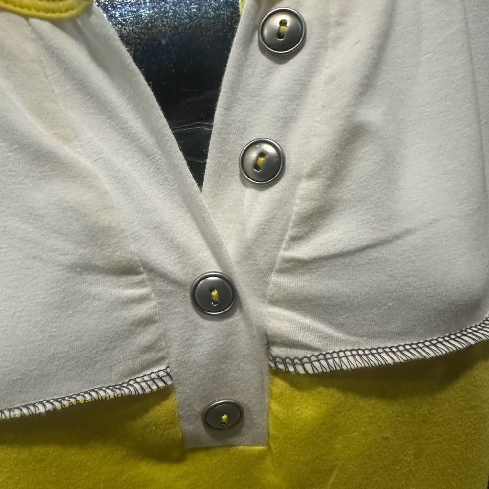 NWOT SIZE M BiBi Yellow and White Short Sleeve Tee