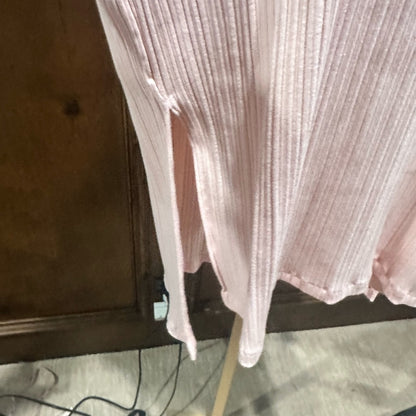 NWOT SIZE XL BiBi Light Pink Ribbed Tunic Top