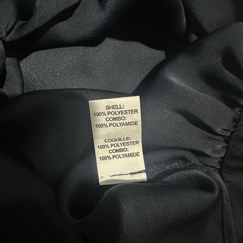 NWT SIZE S Ramy Brook Black Satin Blouse with Lace Sleeves