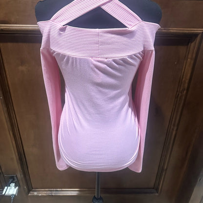 NWOT SIZE S Bibi Pink Long Sleeve Women's Top