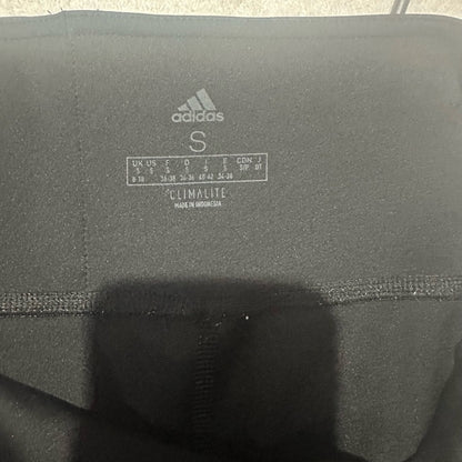 SIZE S adidas Black Capris with White Stripes