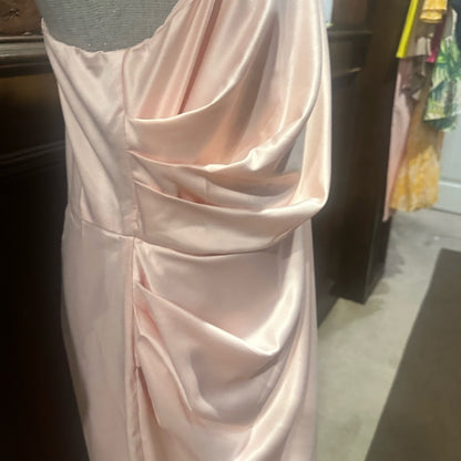 NWT SIZE 2X Lulu's Soft Pink One-Shoulder Dress