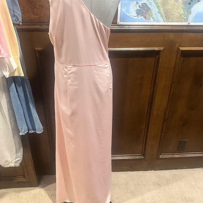 NWT SIZE 2X Lulu's Soft Pink One-Shoulder Dress