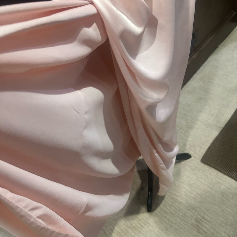 NWT SIZE 2X Lulu's Soft Pink One-Shoulder Dress