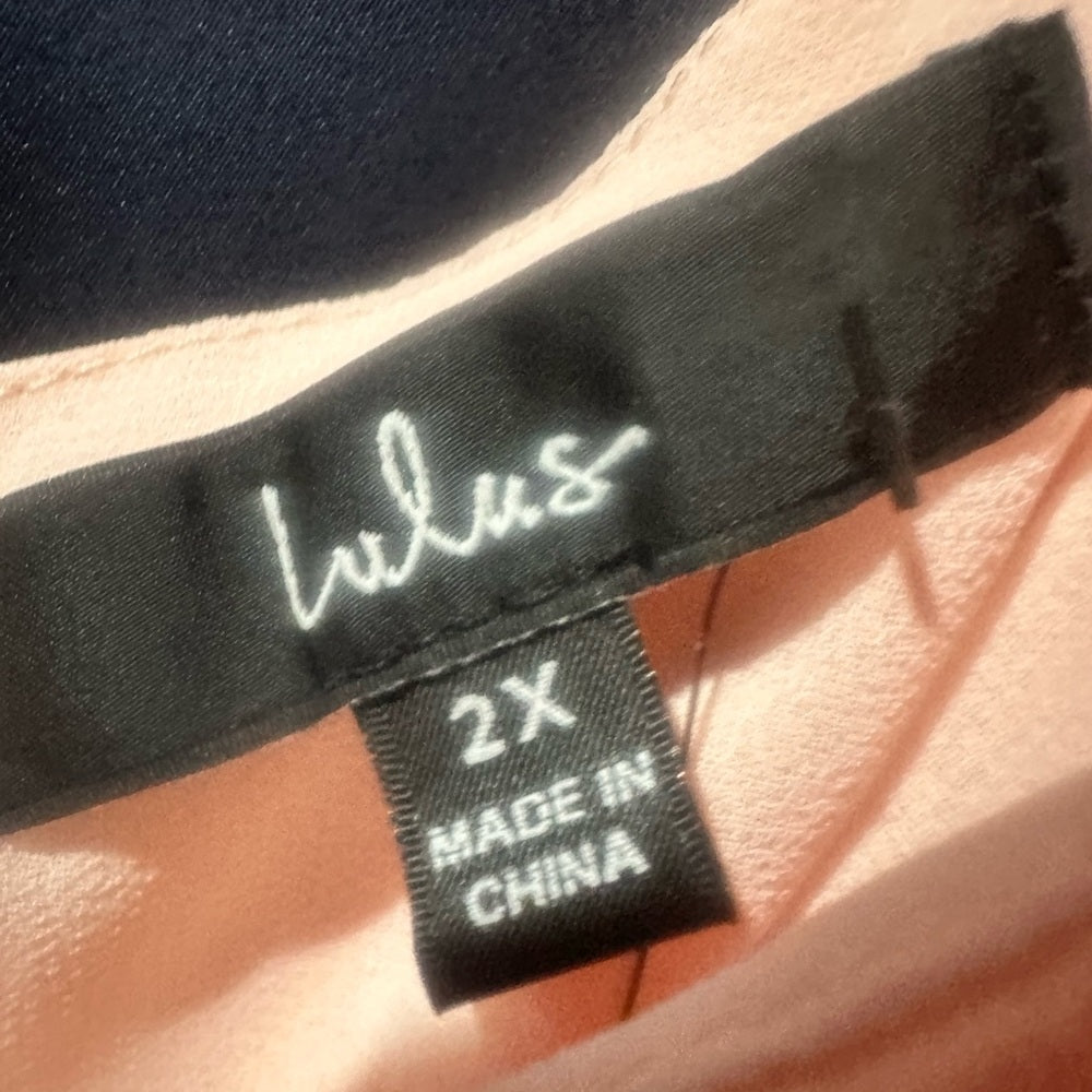 NWT SIZE 2X Lulu's Soft Pink One-Shoulder Dress