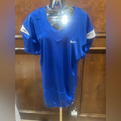 NWOT SIZE L Nike Women's Blue and Gray Jersey Top