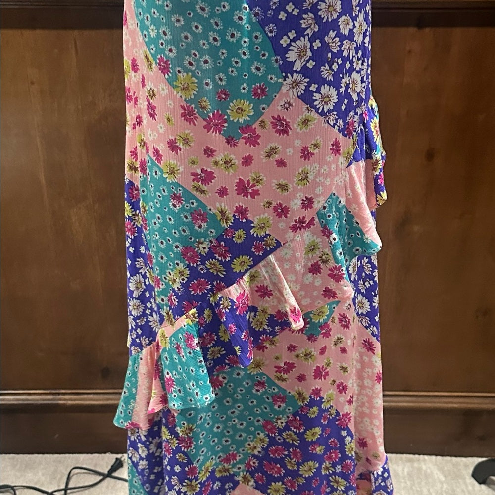 NWT SIZE S Easel Colorful Patchwork Midi Dress