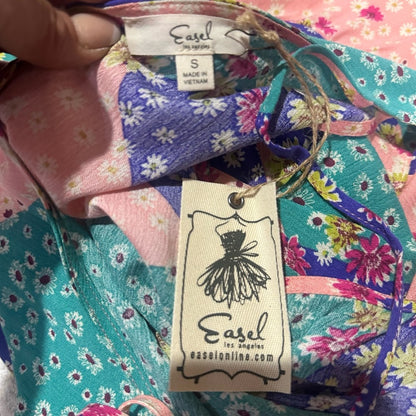 NWT SIZE S Easel Colorful Patchwork Midi Dress