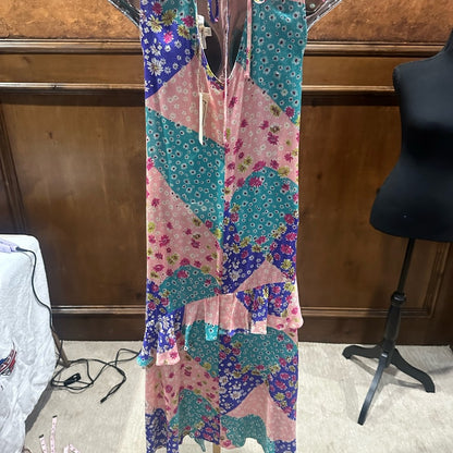 NWT SIZE S Easel Colorful Patchwork Midi Dress