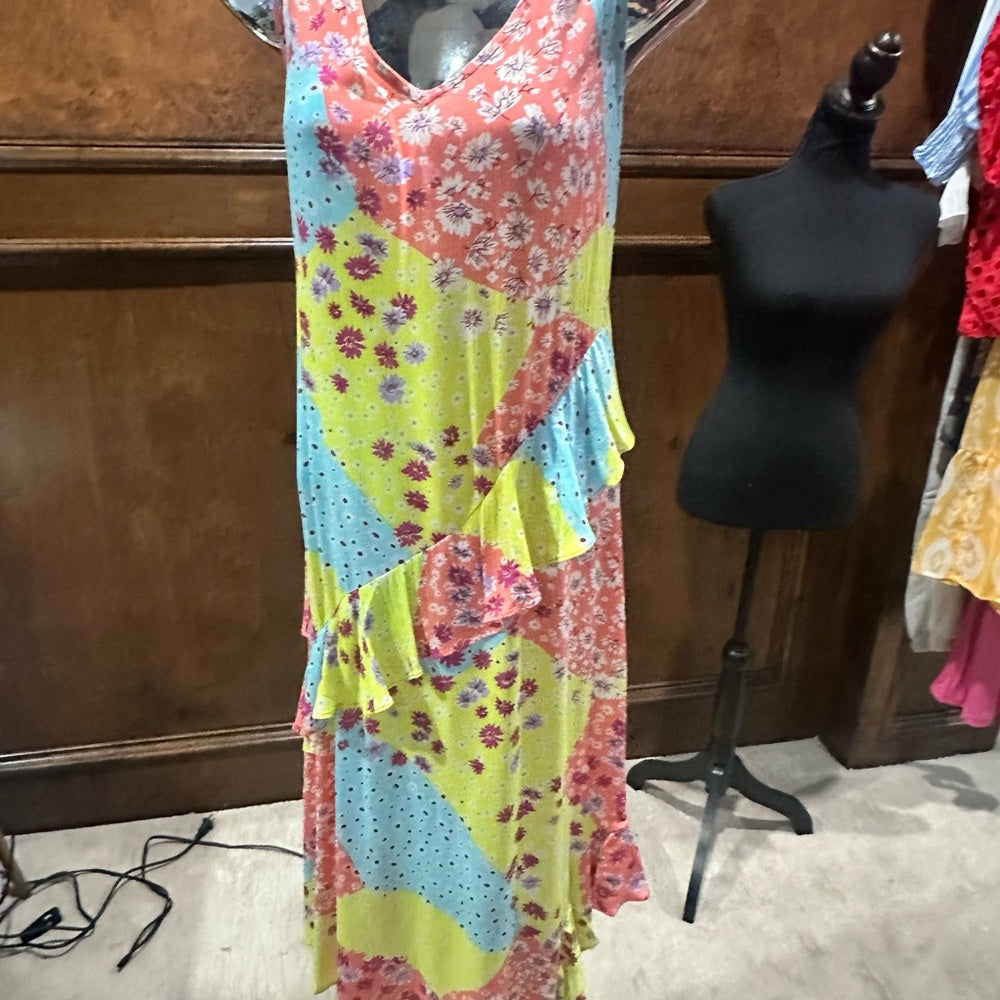 NWT SIZE S Easel Patchwork Dress - Multicolor