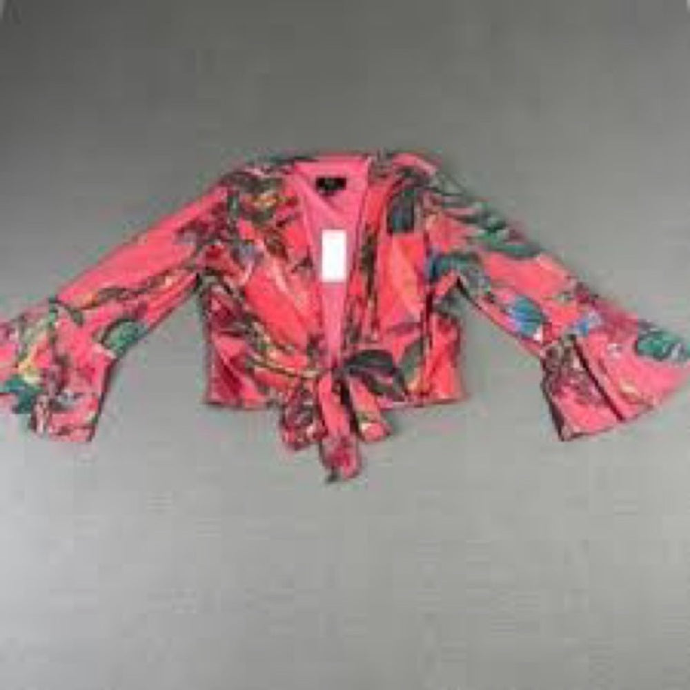 NWT SIZE S G by Giuliana Pink Floral Crop Top