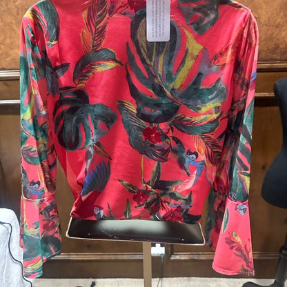 NWT SIZE S G by Giuliana Pink Floral Crop Top