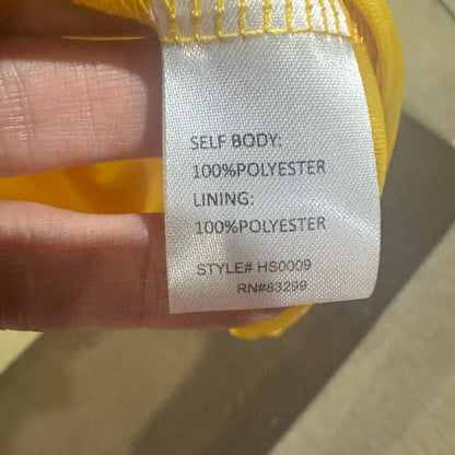 NWT SIZE M Chic Yellow Patterned Long Sleeve Dress