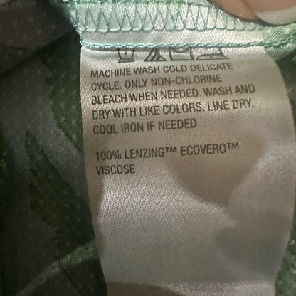 NWOT SIZE M G by Giuliana One Shoulder Dress with Tropical Green and Orange