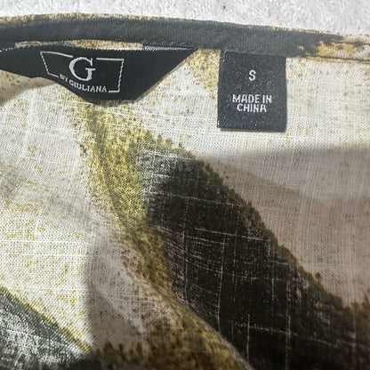 NWOT SIZE S G by Giuliana Elegant Green and Yellow Long Sleeve Dress