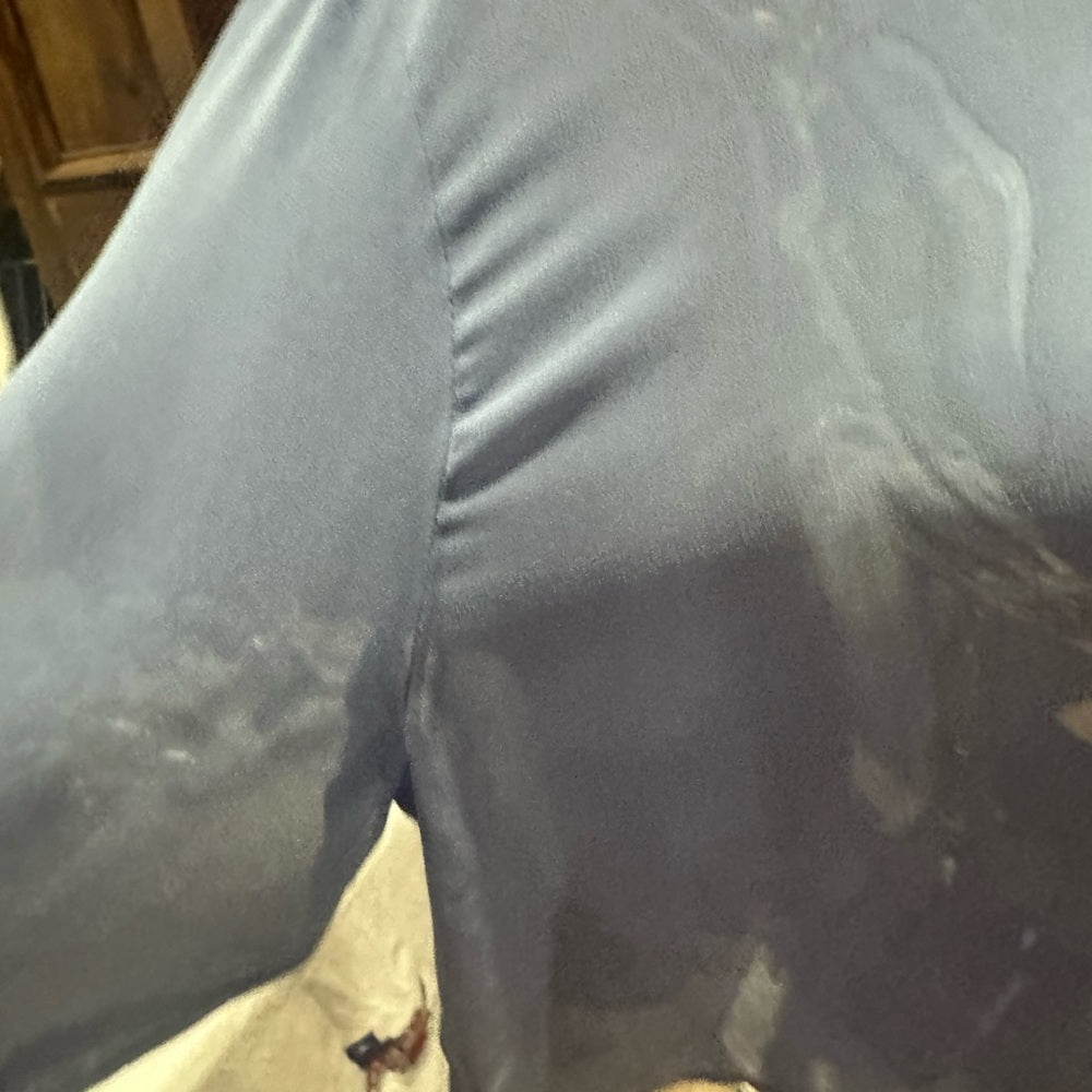 NWT SIZE L Chic Blue Button-Up Blouse