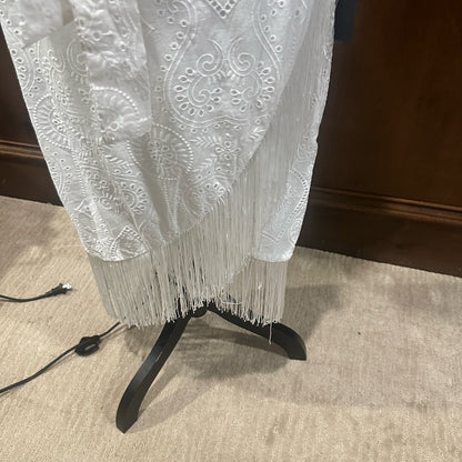 NWT SIZE S Lulus Chic White Fringe Midi Dress